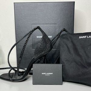 Saint Laurent Opyum crystal embellished sandals